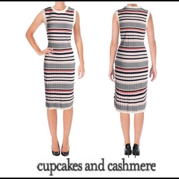 Cupcakes & Cashmere Walton Stripe Sweater Dress Medium - Picture 1 of 6